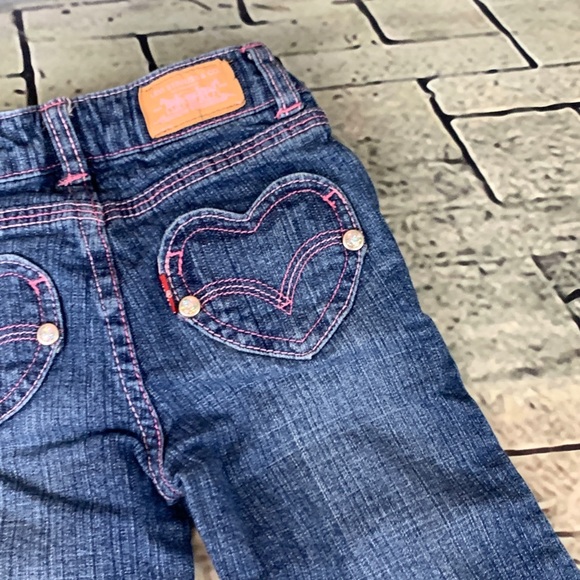 Levi's Other - Levi Strauss Jeans Boot Cut Heart Back Pockets 2T